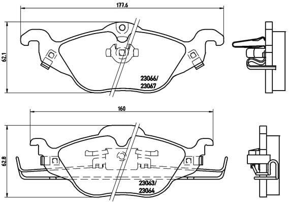 Opel Astra G Zafira Ön Fren Balatası BREMBO