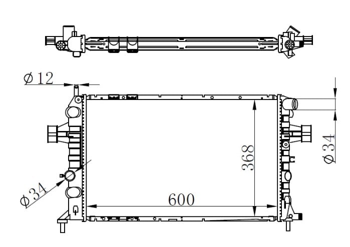 Opel Astra G Radyatör [Klimasız Mekanik Brazing] GVA