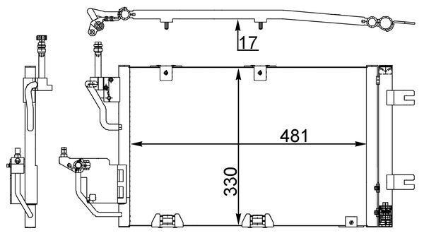 Opel Astra H Zafira B Klima Kondanseri Radyatörü MAHLE