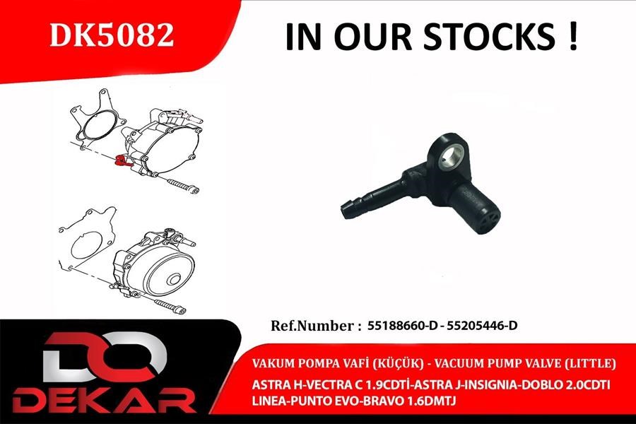 Opel Astra H Vectra C Astra J Insignia Vakum Pompa Valfi DEKAR