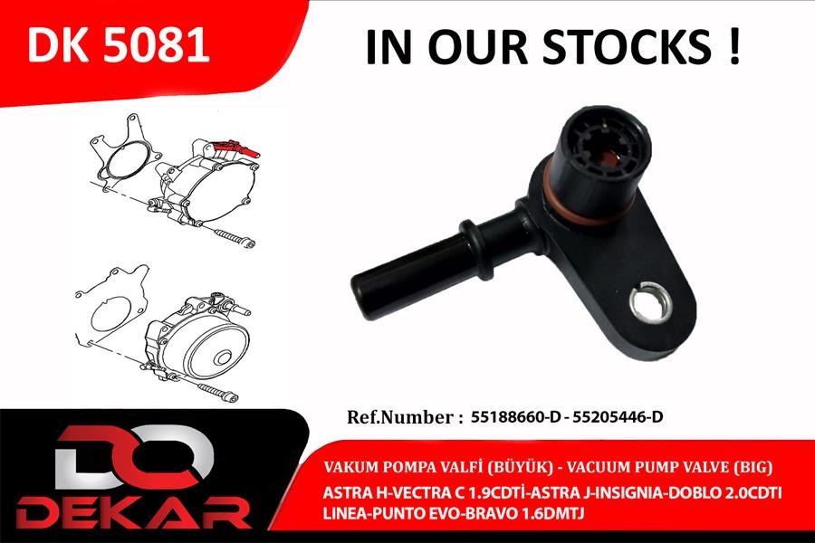 Vakum Pompa Valfi Astra H-Vectra C 1.9CDTI Astra J-Insignia Doblo 2.0CDTI... DEKAR