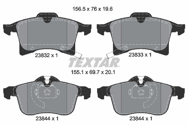 Opel Astra H Ön Fren Balatası TEXTAR
