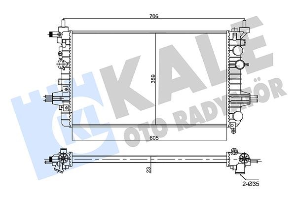 Opel Astra H Su Radyatörü KALE-RADYATOR