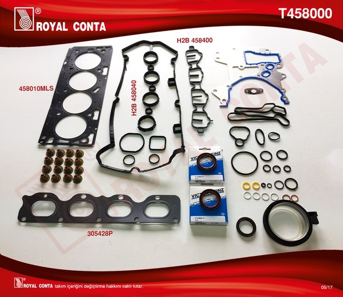 Opel Astra H Motor Takım Conta Reinz Keçeli Subap Lastikli ROYAL