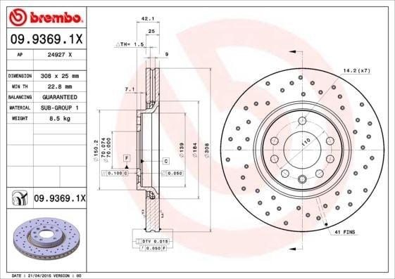 Opel Astra H Ön Fren Aynası BREMBO