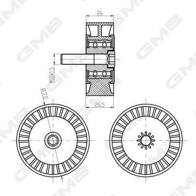 Opel Astra H Alternatör Gergi Rulmanı 1.9CDTI GMB