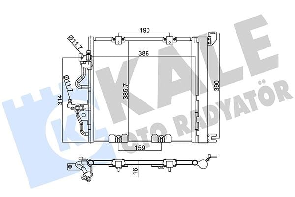 Opel Astra H 04>10 Zafira B 05>15 1.3-1.7-1.9 CDTI Klima Radyatörü Kondenseri KALE-RADYATOR