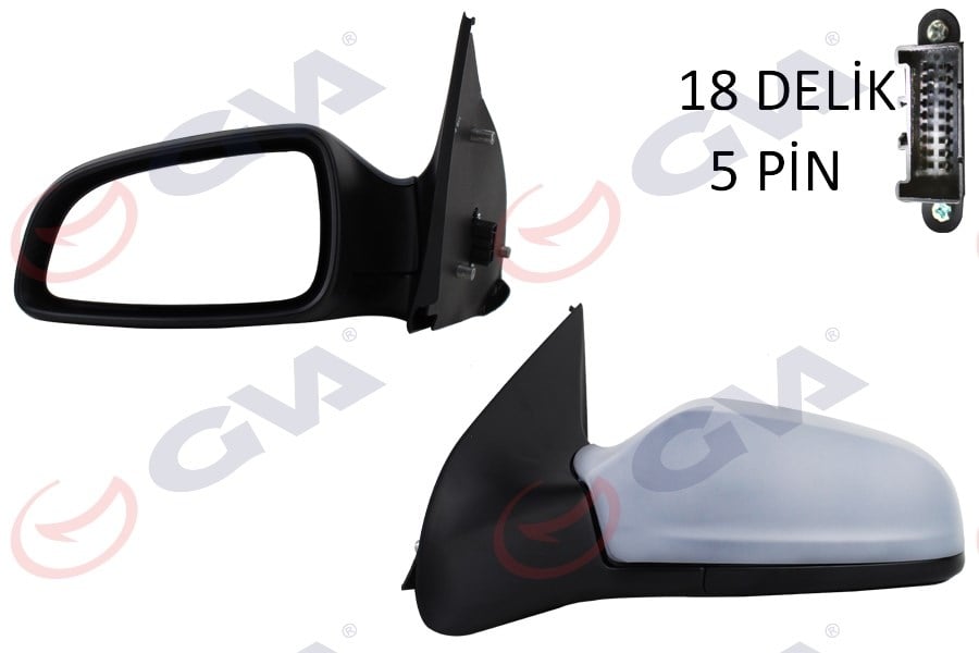 Opel Astra H Sol Elektrikli Isıtmalı Astarlı Asferik Dış Dikiz Aynası GVA