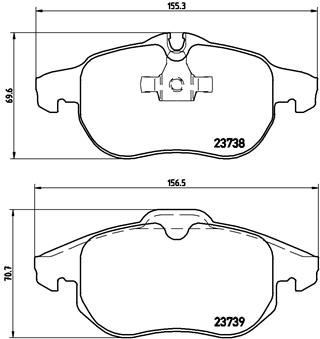Opel Astra H Vectra C Zafira B Saab 9.3 Croma Ön Fren Balatası BREMBO