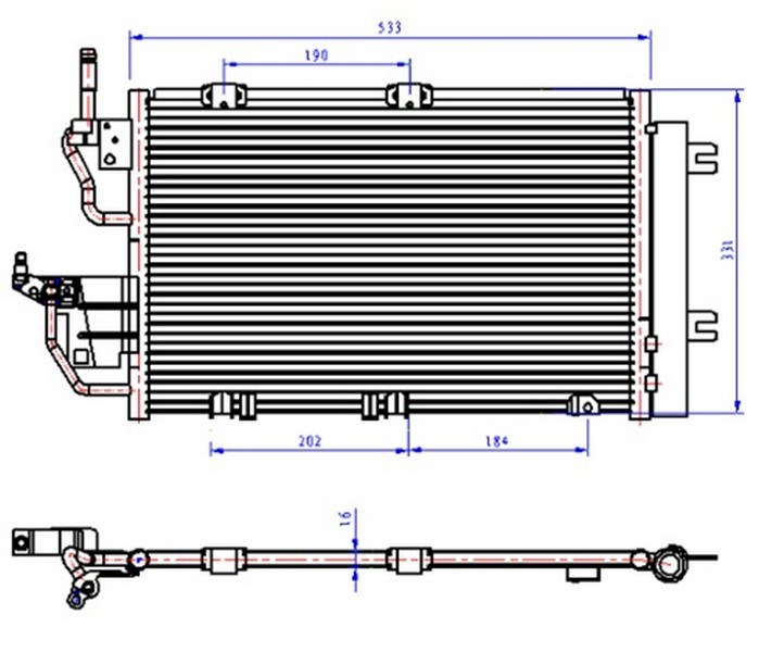Opel Astra H Klima Kondenseri Radyatörü 1.3-1.7-1.9 CDTi ORIS