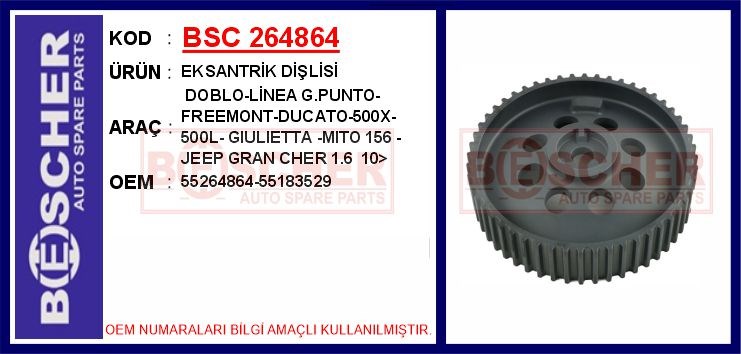 Opel Astra H Eksantrik Dişlisi 1.9 DTH-DTJ BESCHER
