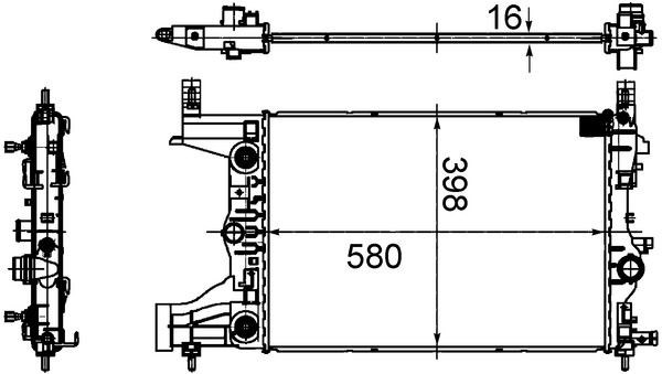 Opel Astra J Radyatör Mekanik MAHLE
