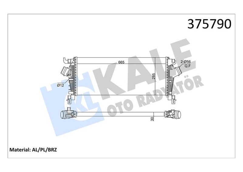 Opel Astra J Cascada Insignia A Zafira Tourer C Turbo Radyatörü KALE-RADYATOR