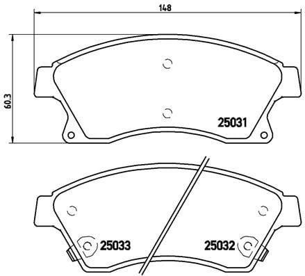 Opel Astra J Aveo Cruze Ön Fren Balatası 15 İnç BREMBO