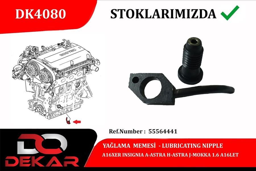 Opel Astra J Insignia A Astra H Zafira B Piston Yağ Fiskiye Memesi Yağlama Jeti DEKAR