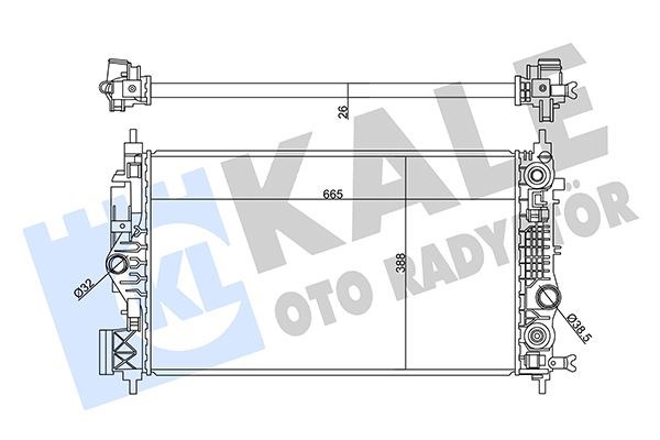 Opel Astra J Insignia A Zafira Tourer C Radyatör Otomatik KALE-RADYATOR