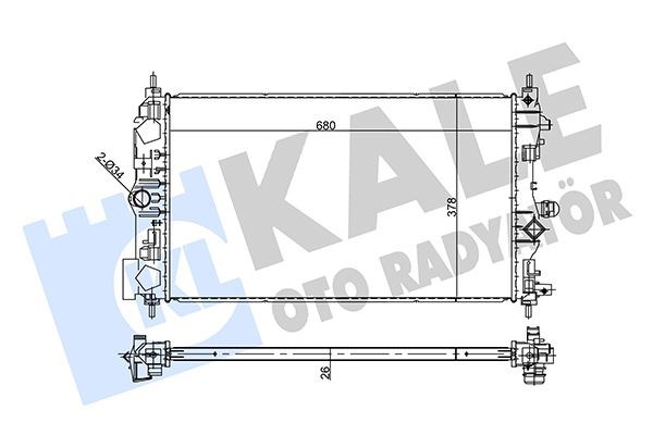 Opel Astra J Cascada Zafira Cruze Radyatör 1.6/1.7CDTI 2.0CDTI 1.7D MT KALE-RADYATOR