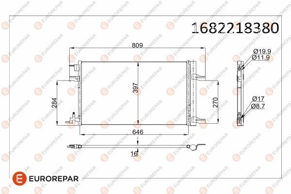 Opel Astra J Zafira C Cruze Klima Kondenseri Radyatörü EUROREPAR