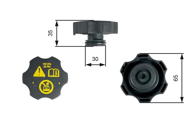 Opel Astra J Insignia Genleşme Kavanozu Kapağı GATES