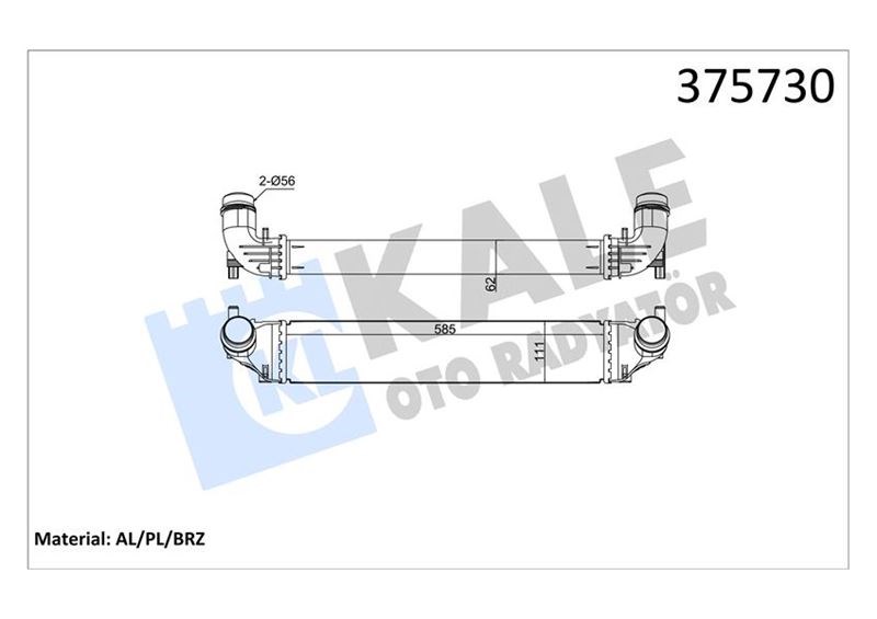 Opel Astra K Intercooler 1.0İ TURBO KALE-RADYATOR