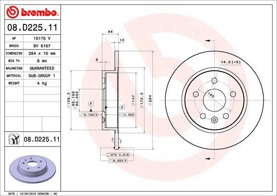 Opel Astra K Arka Fren Aynası Dolu BREMBO