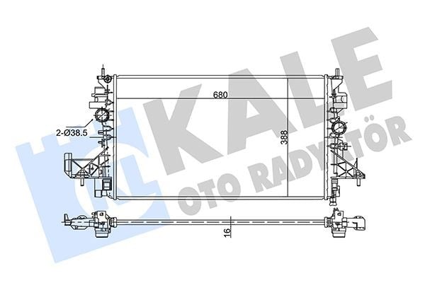 Opel Astra K Su Radyatörü 1.4 B14XE KALE-RADYATOR