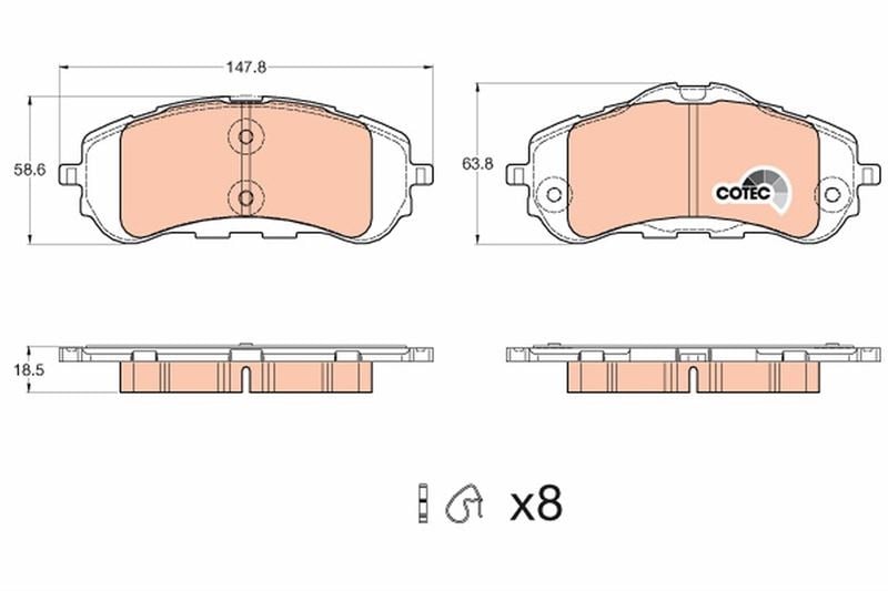 Opel Astra L Ön Fren Balatası 283mm TRW