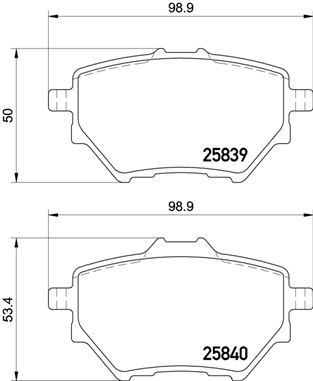 Opel Astra L Arka Fren Balatası 268mm BREMBO