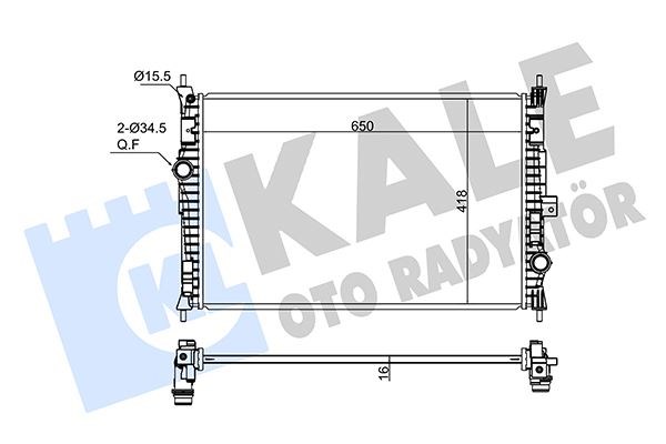 Opel Astra L Motor Su Radyatörü 1.2-1.5-1.6-2.0 KALE-RADYATOR