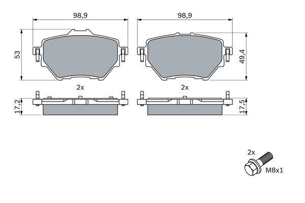 Opel Astra L Arka Fren Balatası 268mm VALEO