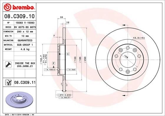 Opel Astra L Arka Fren Aynası Dolu BREMBO