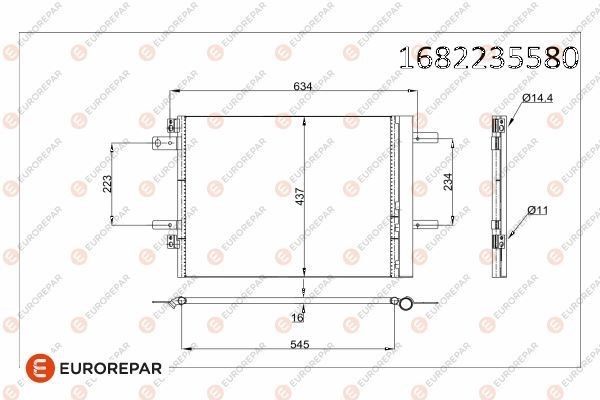 Opel Astra L Grandland Vivaro C Zafira Life Klima Radyatörü Kondanseri 1.2... EUROREPAR