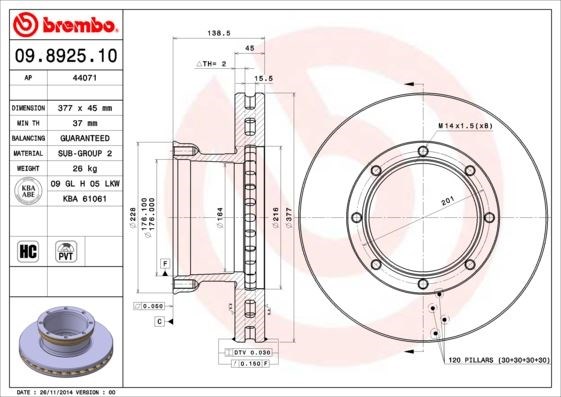 Mercedes-Benz Atego Fren Diski BREMBO