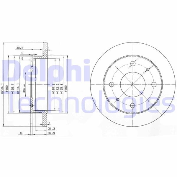 Hyundai Atos Ön Fren Diski Dolu Tip DELPHI