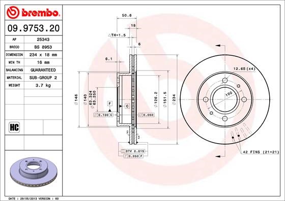 Hyundai Atos Ön Fren Diski Hava Kanallı Kaplamalı BREMBO