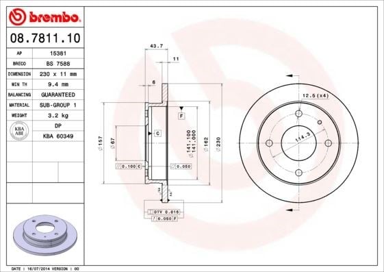 Hyundai Atos Ön Fren Diski Dolu Tip BREMBO