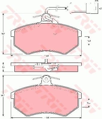 Audi 100 C2 C3 200 C3 80 B3 90 B2 B3 Coupe B2 Ön Disk Balata TRW