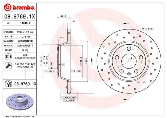 Audi TT 8J3 TT Roadster 8J9 Arka Fren Aynası BREMBO