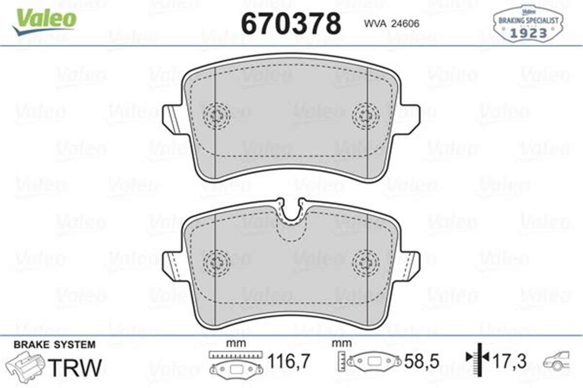 Audi A4 A5 Q5 (2009>) Arka Balata 8K0698451-8K0698451a-Wva24606