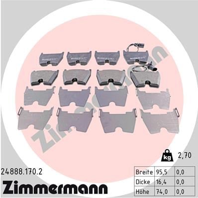 Audi A4 RS4 Ön Fren Balatası ZIMMERMANN