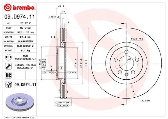 Audi Ön Fren Diski UV Kaplamalı BREMBO