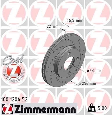 Audi 80 B3 90 B3 100 C2 Ön Fren Diski Sağ-Sol ZIMMERMANN