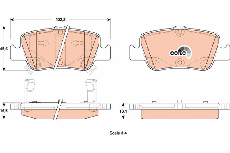 Toyota Auris Corolla Arka Fren Balatası TRW