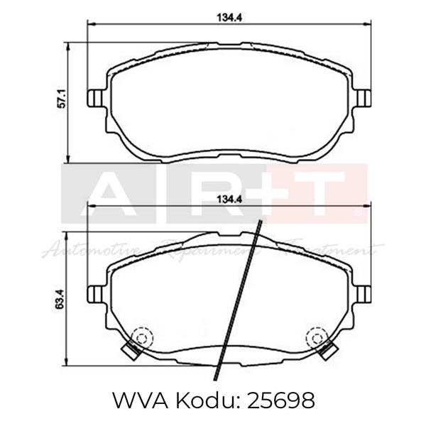 Toyota Auris Corolla Ön Fren Balata ART-BALATA
