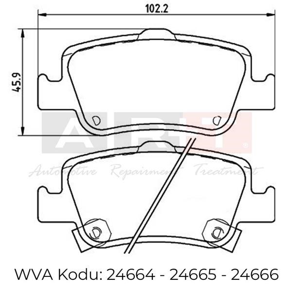 Toyota Auris Corolla Arka Fren Balatası ART-BALATA