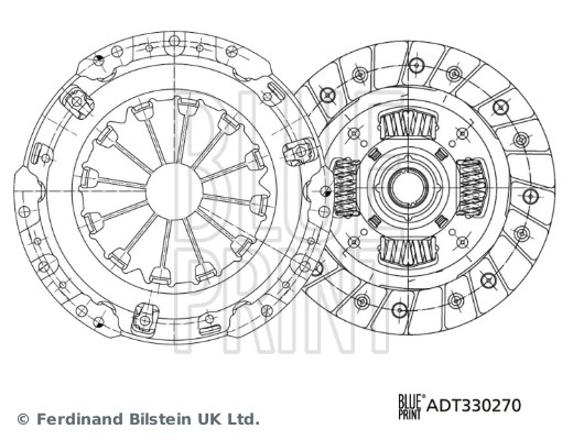 Toyota Auris Corolla Urban Cruiser Yaris Debriyaj Seti Baskı Disk Rulmansız BLUEPRINT
