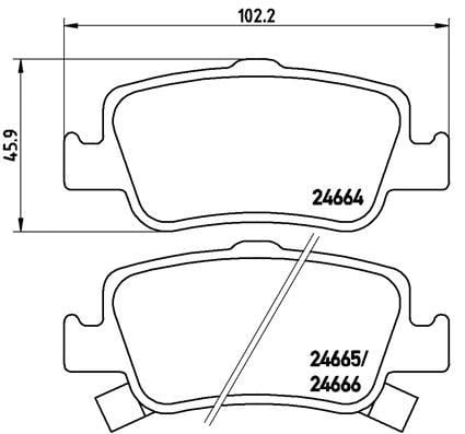 Toyota Auris Corolla Arka Fren Balatası BREMBO