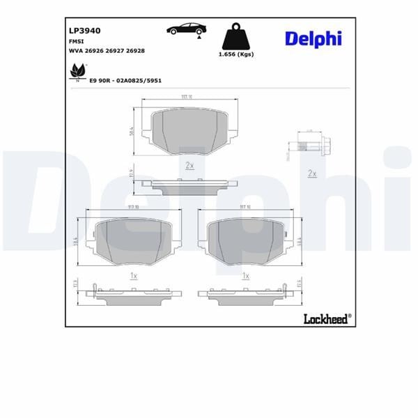 Renault Austral Rafale Nissan X-Trail T33 Arka Fren Balatası DELPHI