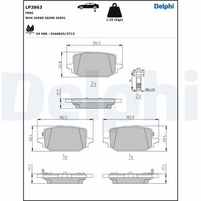 Renault Austral Arka Fren Balatası DELPHI