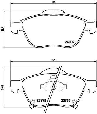Toyota Avensis Ön Fren Balatası [2.0L 1CDFTV CDT220 99-02 Arka Frenler Disk... VALEO